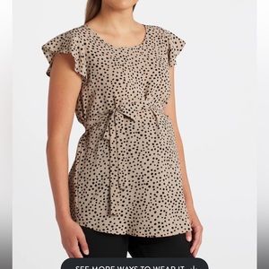 Full moon cheetah maternity top